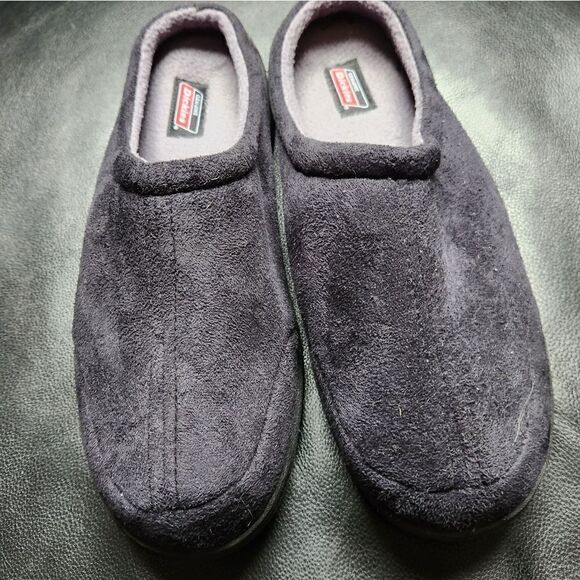 Dickies Men's Size M (9/10) Slippers Black Memory Foam Plush Slip On Clogs - Picture 1 of 8